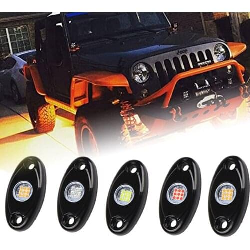 4pcs/set super bright Leds Rock Lights Underbody Glow Trail Lamps Underglow Leds Neon Lights For Jeep Suv Offroad Car Truck Boat