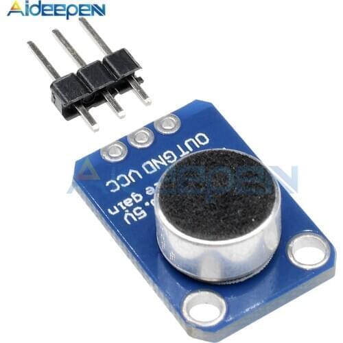 5pcs/Lot Diy Electret Microphone Amplifier Module MAX4466 Adjustable Gain Breakout Board 3Pin