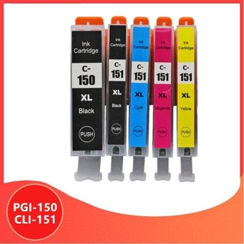 5PCS PGI150 CLI151 Compatible ink cartridge PGI 150 CLI 151 for canon PIXMA MG7510 IP7210 iP8710 MX721 Ix6810 Printer