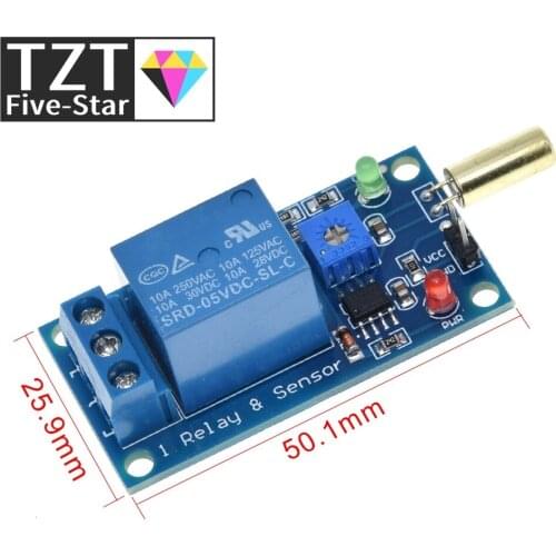 5V 1 Channel Output Tilt Slant Angle Sensor Relay Module Golden SW520D ball switch tilt sensor module For arduino