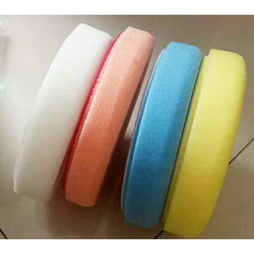 6" 150mm Adhesive Flat Sponge Buffing Pad Polishing Pad Kit Car Polisher with Velcro White Orange Yellow Blue
