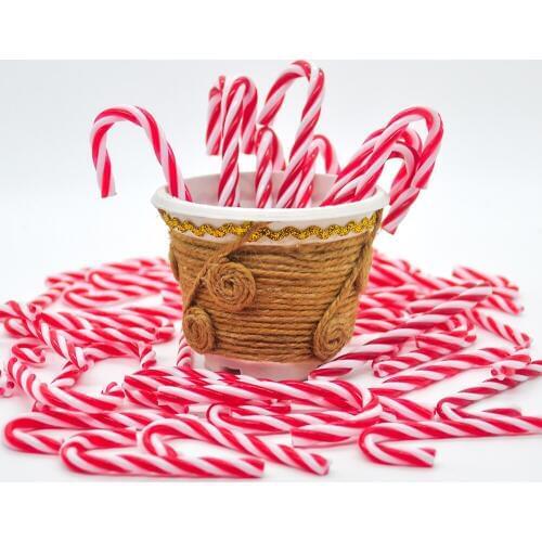 6pcs Candy Christmas Cane Christmas Tree Decoration Pendant New Year Party Decoration Family Toy Navidad