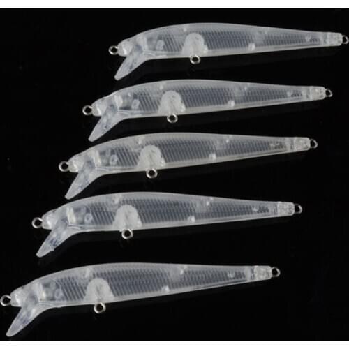 9.7CM 4.8G 20pcs Blank Nude Baits Crankbait Minnow Pencil Popper Bait Unpainted Lure Bodies Fishing Bait Fishing Gear