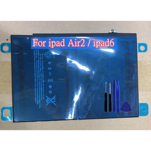 7340mAh Tablet Battery For iPad 6 Air 2 Replacement Bateria For iPad 6 Air 2 A1566 A1567 0 Cycle Battery With Tool