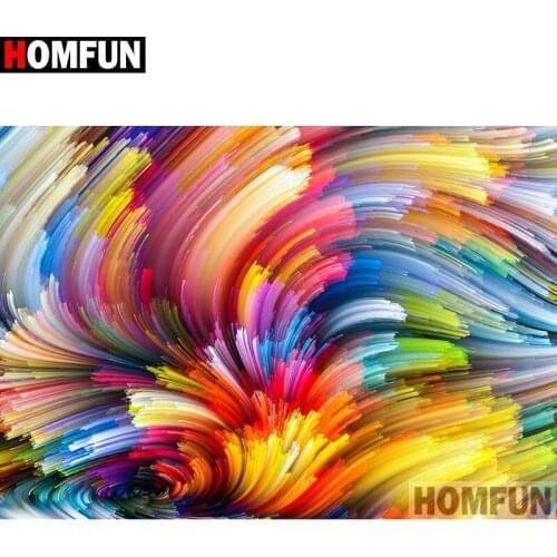 HOMFUN Full Square/Round Drill 5D DIY Diamond Painting "Color landscape" Embroidery Cross Stitch 3D Home Decor Gift A13011