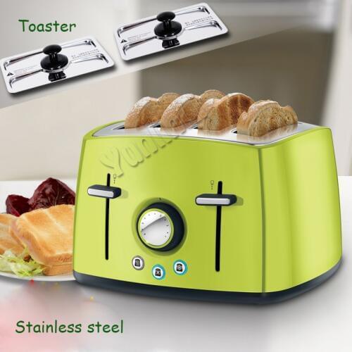 1600W Automatic Toaster 4 Slices Bread Toaster With Mechanical Timer Stainless Steel Bread Baking Machine 6524