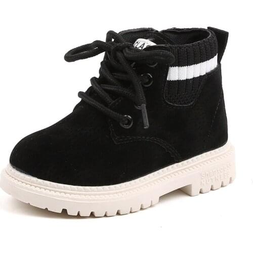 CMSOLO New Fashion Boots Shoes Winter Boys Girls Snow Boots Shoes Kids Flat Heels Waterpool Kids Boots Shoes Anti-Slip Simple