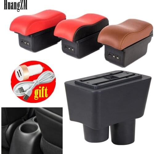 For nissan almera Rotatable armrest box Central Store Content Storage Box ashtray Car Styling decoration accessories