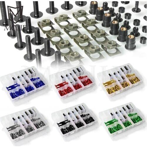 For YAMAHA RD250 RD350 LC RD400 RD500 RZ 250 R/RR SCR950 SMAX155 SR 125 500 Motorcycle Windshield Body Fairing Bolts Screws Kit