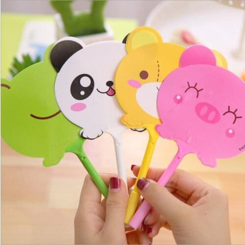 Ellen Brook 1 Piece Cute Cartoon Kawaii Animals Creative Fan Ballpoint Pens Plastic School Office Supplies Stationery Gift
