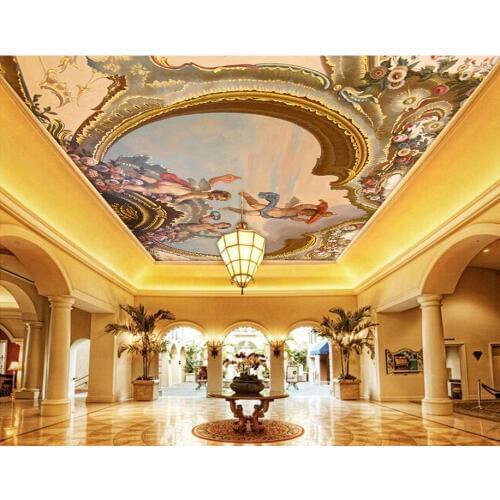 European building Custom photo wallpaper Large 3D Stereo romantic Angel wallpaper mural ceiling