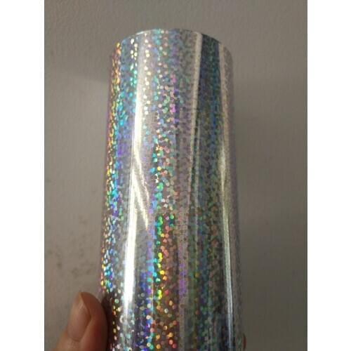 Hot stamping foil holographic foil silver little dot pattern B09 hot press on paper or plastic materials transfer film hot foil