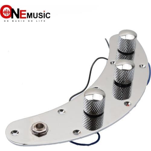 Chrome Pre Wired Loaded Switch Control Plate For Music Man Bass Guitar