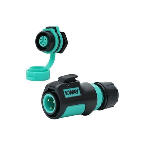 K12 M12 3 Pin Connector Circular Quick Connect Waterproof IP68 5A AC DC Power Adapter Jack 22-20AWG For Screen Lighting Medical