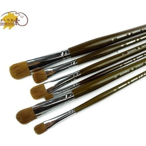 6Pcs Fine Weasel Hair Waterbrush Set Round Head Aritistic Paint Brush For Acrylic Oil Gouach Painting Art Supplies Professional