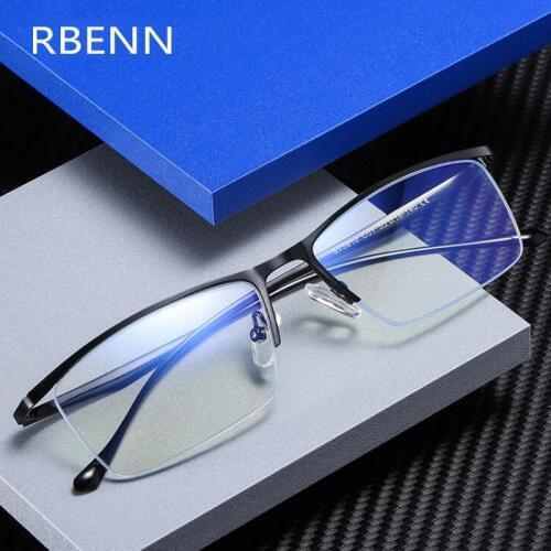 RBENN 2019 New Men Business Blue Light Blocking Glasses High Quality Anti Blue light Computer Glasses Gaming Eyewear Male UV400