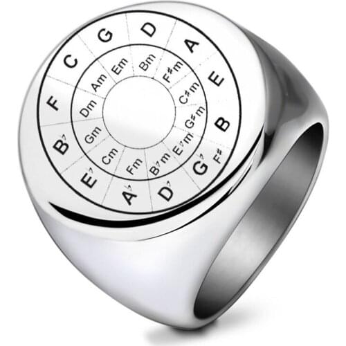 Modyle 2021 New Fashion Punk Vintage Gold Silver Color Stainless Steel Geometry Diagonal Letters Ring for Men