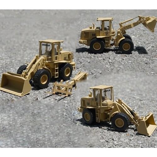 New 1:50 CAT 924H Engineering vehicle bulldozer Loader grader road roller Construction car models toys collect birthday present