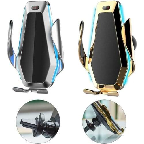 P10 10w Qi Wireless Car Charger for iPhone XS X 8 Led Wireless Fast Charging Car Phone Holder for Samsung S8 S9 S10 Huawei