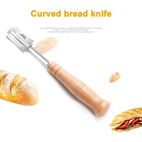 Bread Bakers Cutter Slashing Tool Dough Making Razor Wood Handle Bakeware NW