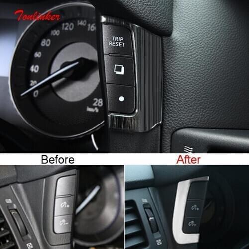 Tonlinker Interior Dashboard Beside Cover sticker For Infiniti Q70/Q70L 2019-2020 Car styling 2 PCS Stainless steel Stickers