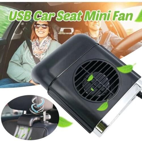 Universal Car Seat USB Neck Back Fan 3-Speed Adjustable Silent Gale Summer Cooling Mini for SUV 5V Multi-Function