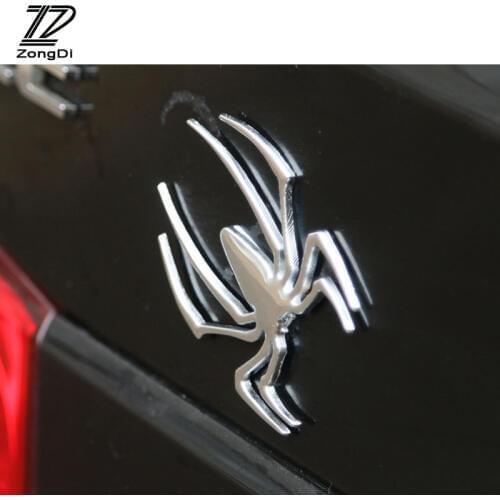 ZD 1Pc car stickers Metal spider Sticker for Subaru Impreza XV Hyundai Solaris tucson I30 IX25 creta Kia Rio K2 Ceed Sportage