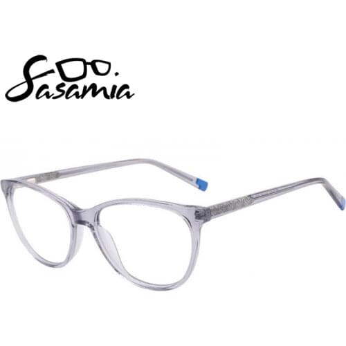 SASAMIA Woman Glasses Frame Oval Shape Transparent Fashion Street Wear Eyewear Glasses Frame Girl Ladies Eyeglasses Frame