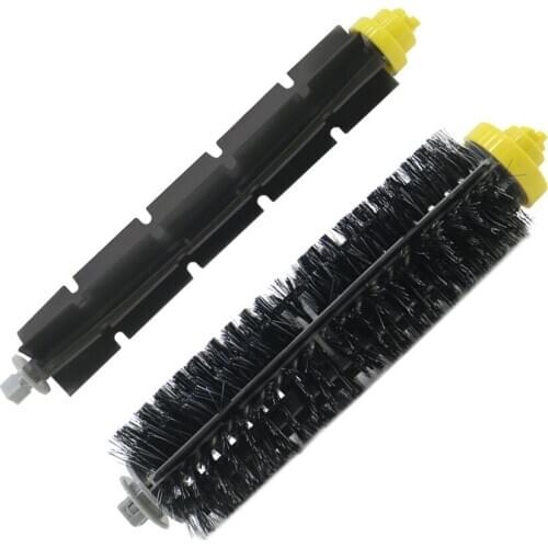 1set/2pcs Bristle Brush + Flexible Beater Brush for iRobot Roomba 600 700 Series 760 770 780 790 Vacuum cleaner parts