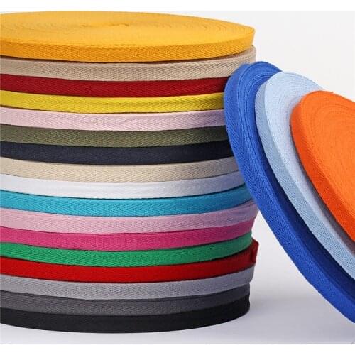 10mm chevron cotton ribbon 45meters/roll 5Rolls webbing herring bonebinding tape lace trimming for packing accessory DIY