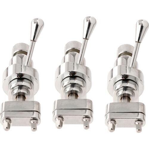 3x Durable Metal Snare Drum Throw Off Clamp Strainer Silver For Drum Player