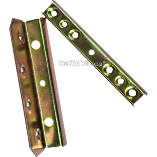4PCS 5-inch Heavy Metal Bed Bracket Hinge Fastener Wood Board Connector for Bed Fixed Corner Hardware Furniture Fittings GF269