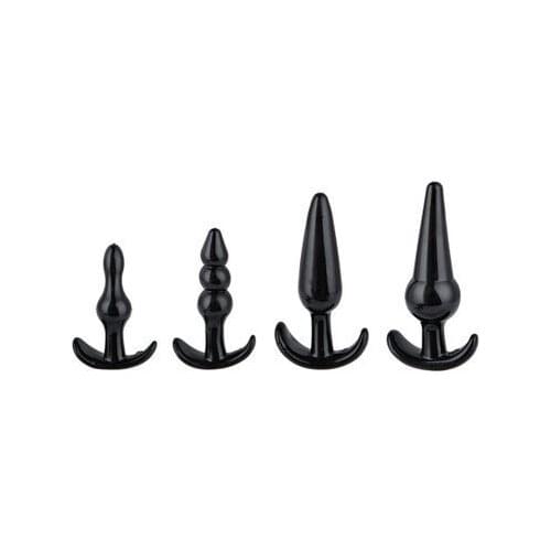 4PC Mini Silicone Anal Plug Female Adult Sex Toys Porn Products Tail Butt Plug Anal Dildo Novelty Toy Beaded Jelly Toy Skin Feel