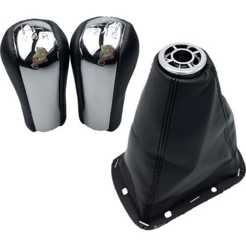 5/6 Speed Black Car Gear Shift Knob Shifter Stick Gaiter Boot Adapter Sleeve Case Frame For TOYOTA AVENSIS T25 MK2 II 2003-2009