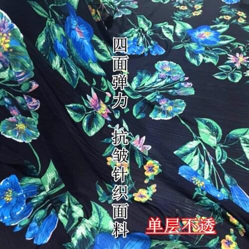 50cm * 145cm / Piece, Printed Ice Silk Blended Cloth,Top,Dress,T-shirt,Curtain,Home Decoration Fabric, DIY Handmade Material
