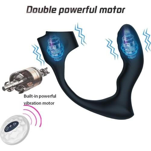 7 Speeds Heating Prostate Massager Vibrating Anal Plug Vibrator Remote Control G-spot Stimulator Ring Sex Toy For Men GS0490