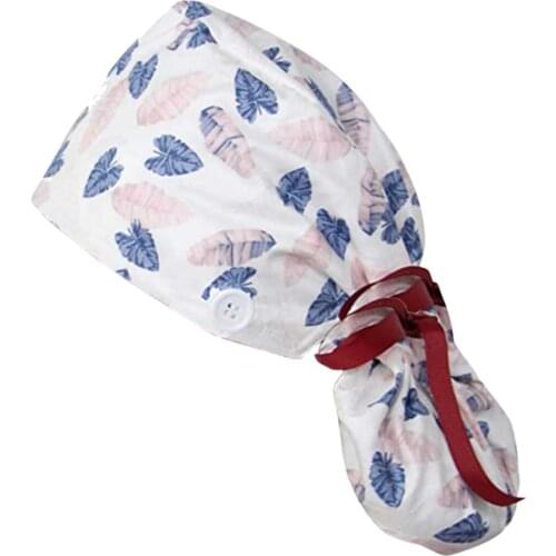 Beauty Salon Health Care Sweatband Bouffant Turban Nurse Hat Gourd Caps For Women Men Adjustable Working Scrub Cap Enfermera A50