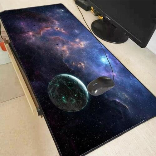 Outer Space Nebula Large Mouse Pad Computer Gaming Mousepad Anti-slip Natural with Locking Edge Gamer Big Mouse Mat
