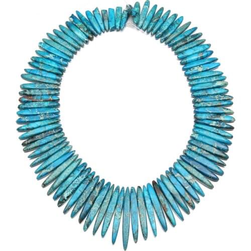 Natural Emperor Stone Beads Needle Shape Shoushan Stone Loose Beads for Jewelry Making DIY Necklace Bracelet Accessories