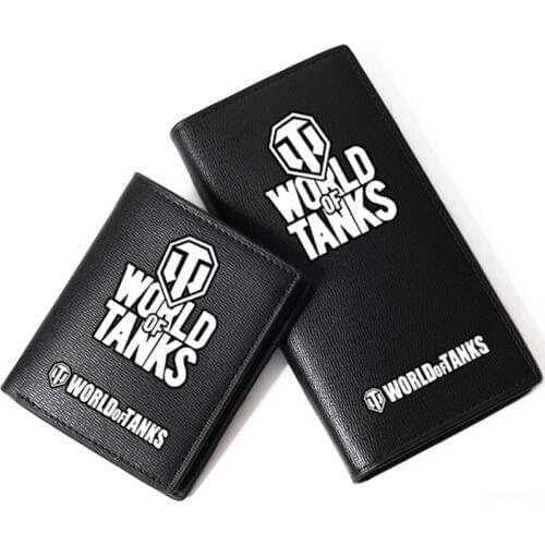 Game World of Tanks Printing Unisex Long Wallet Pu Leather Men Short Coin Purse Fashion Passport ID Card Holder Money Bag