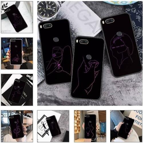 Elegant Beauty Curved Line Phone Case For Xiaomi Mi Redmi Note 8T 9T 9S 9A 10 7 8 9 Lite pro