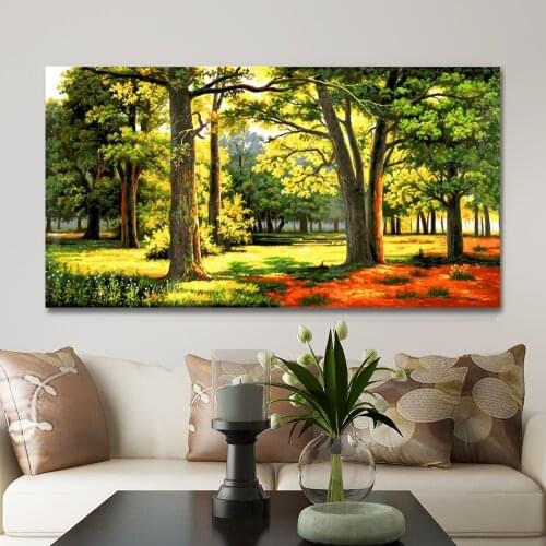 GATYZTORY Frame Picture By Numbers Forest Diy Paint By Numbers Modern Wall Art Picture Canvas Painting Landscape For Home Decors