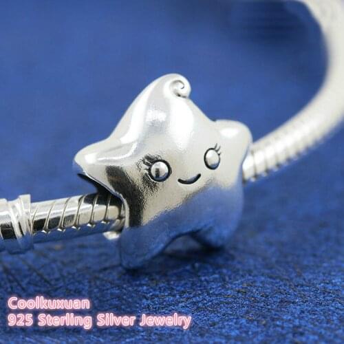 Isa the Star Charm 100% 925 Sterling Silver beads Fits Original Pandora bracelets Jewelry Making