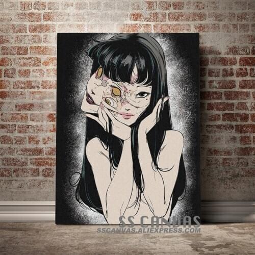 Junji Ito Manga Art Tonie Anime Canvas Painting Decor Wall Art Pictures Bedroom Study Home Living Room Decoration Prints Poster