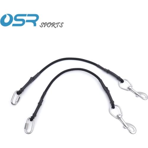 2pcs Scuba Diving Sidemount Bungee Kit 45cm BCD with 316 Stainless Steel snap hooks