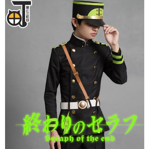 Seraph of the End Owari no Serafu Yuichiro Hyakuya Cosplay Costume with free wig