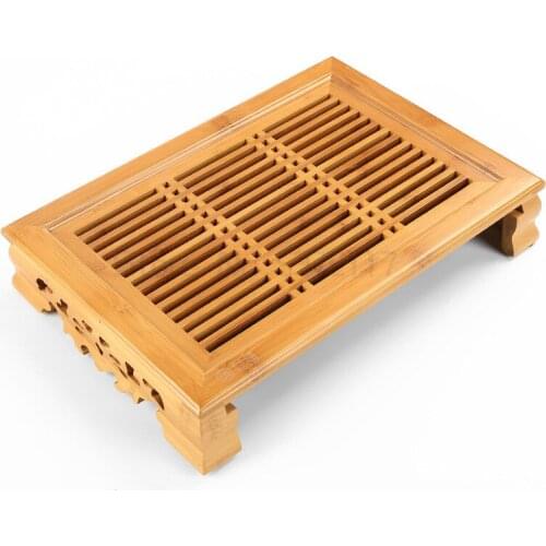 Small Kong Ming Bamboo Gongfu Tea Table Serving tray Bamboo Tea Table chinese tea set bamboo water tea tray