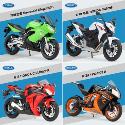 WELLY 1:10 Model Car Simulation Alloy Metal Toy Motorcycle Childrens Toy Gift Collection Model Toy HONDA CB500F