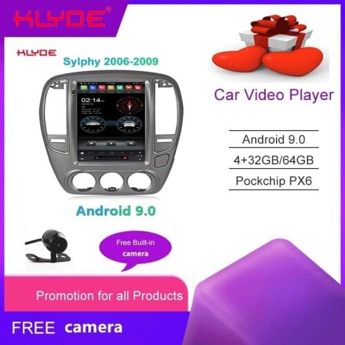 KLYDE Android 10.0 Car Radio Multimidia player Video Player GPS For Sylphy 2006-2009 with car radio