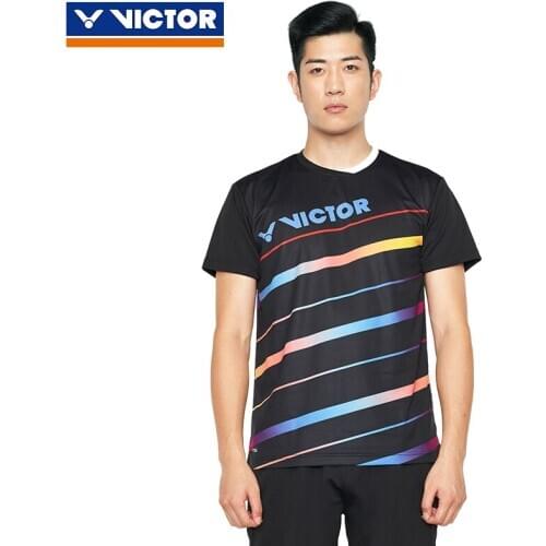 2019 Victor Men Badminton T Shirts Quick Dry Sportswear For Fitness Short Sleeve Clothes